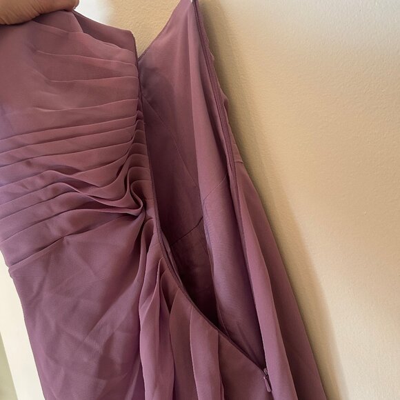 NWT JJs House A-line One Shoulder Floor-Length Lavender Chiffon Dress sz 6 - Picture 15 of 16